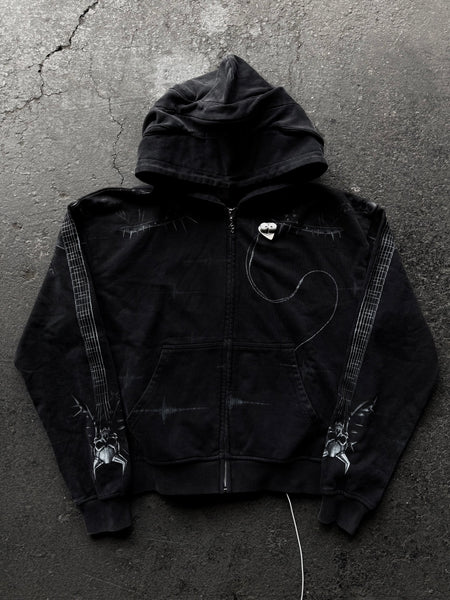 Rodrick” Zip‑Up – Black French Terry Hoodie (500 GSM) – assignment