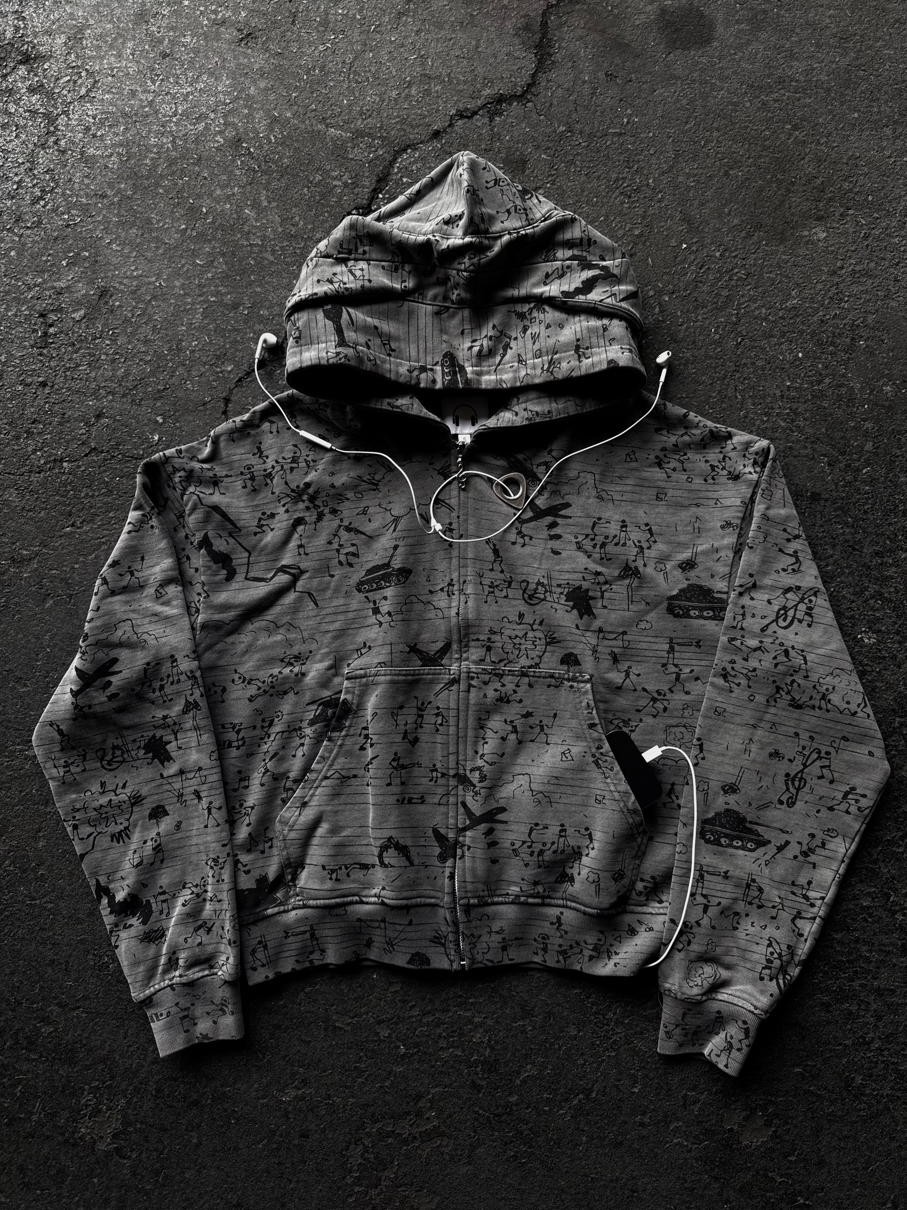 “Warchestra” Zip-Up (Grey)