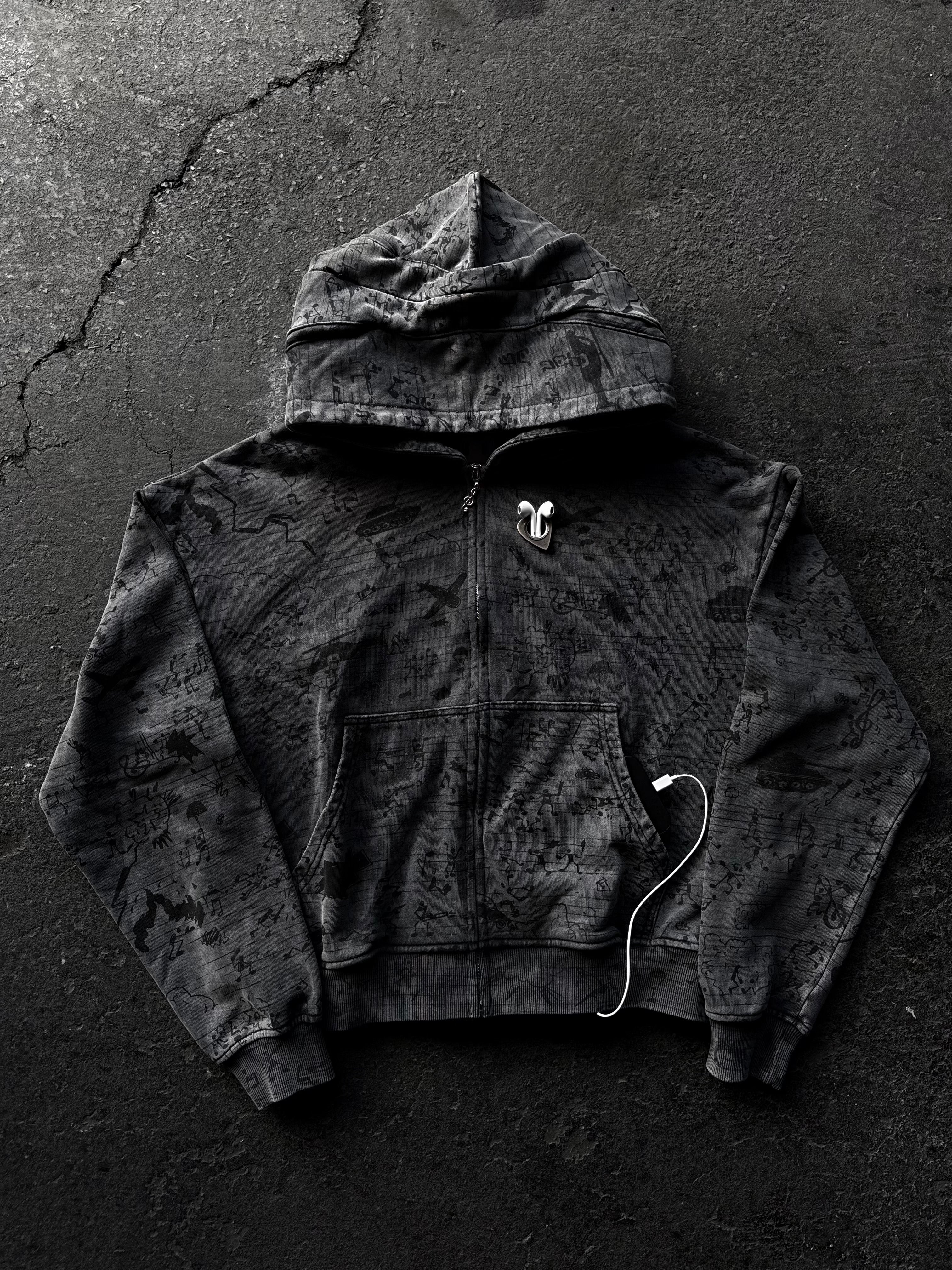 “Warchestra” Zip-Up (Black)